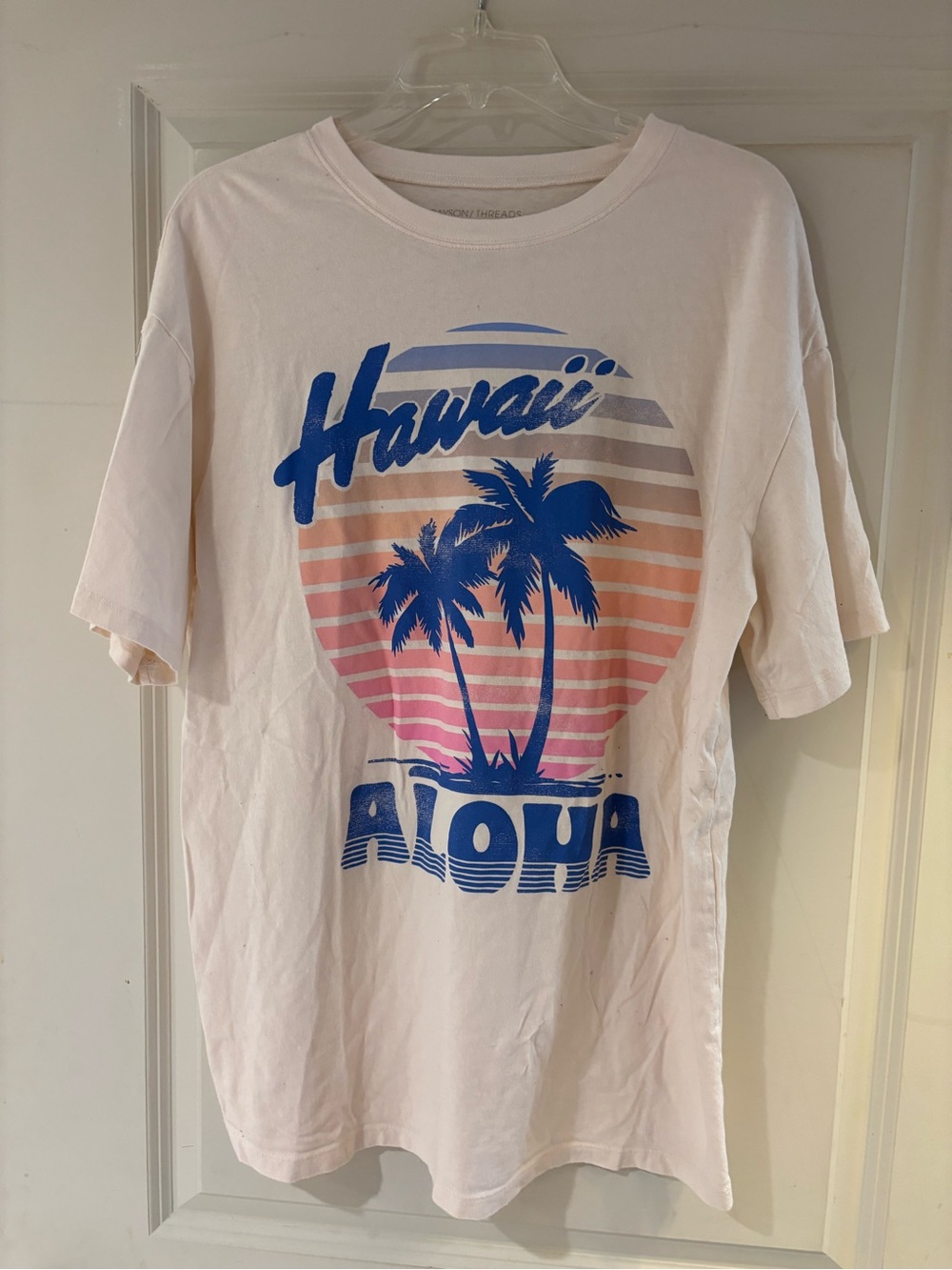Aloha Hawaii Short Sleeve T-Shirt Size S/M Cotton EUC Grayson Threads EUC.